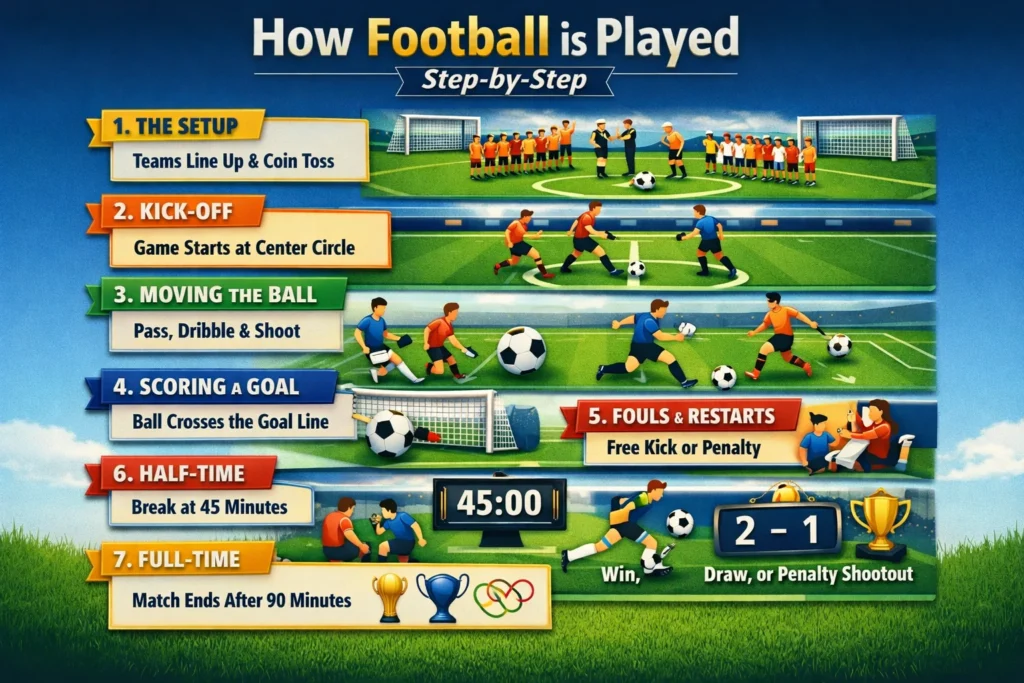 How is Football Played? Step-by-Step