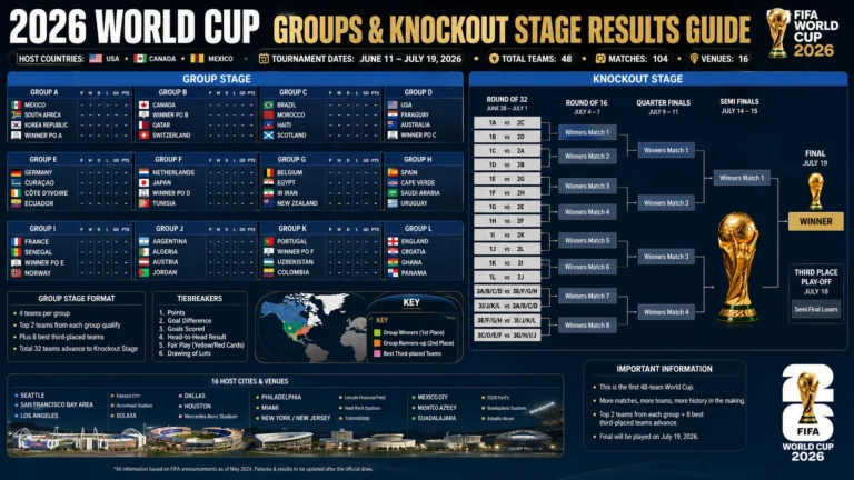 2026 world cup groups knockout stage results