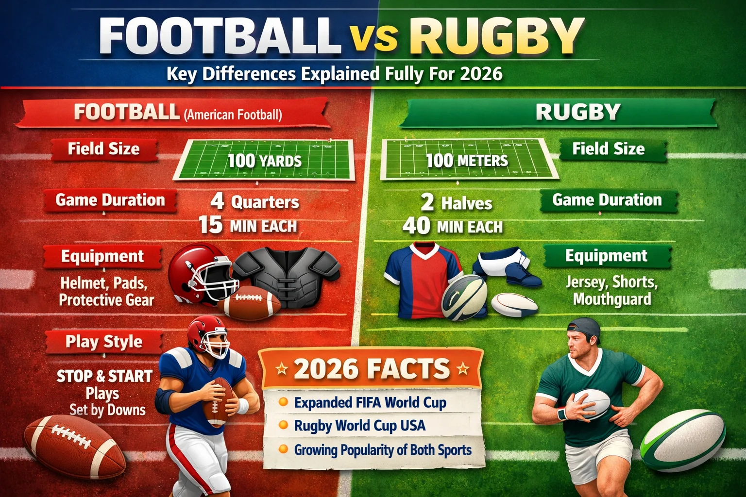 Football vs Rugby | Key Differences
