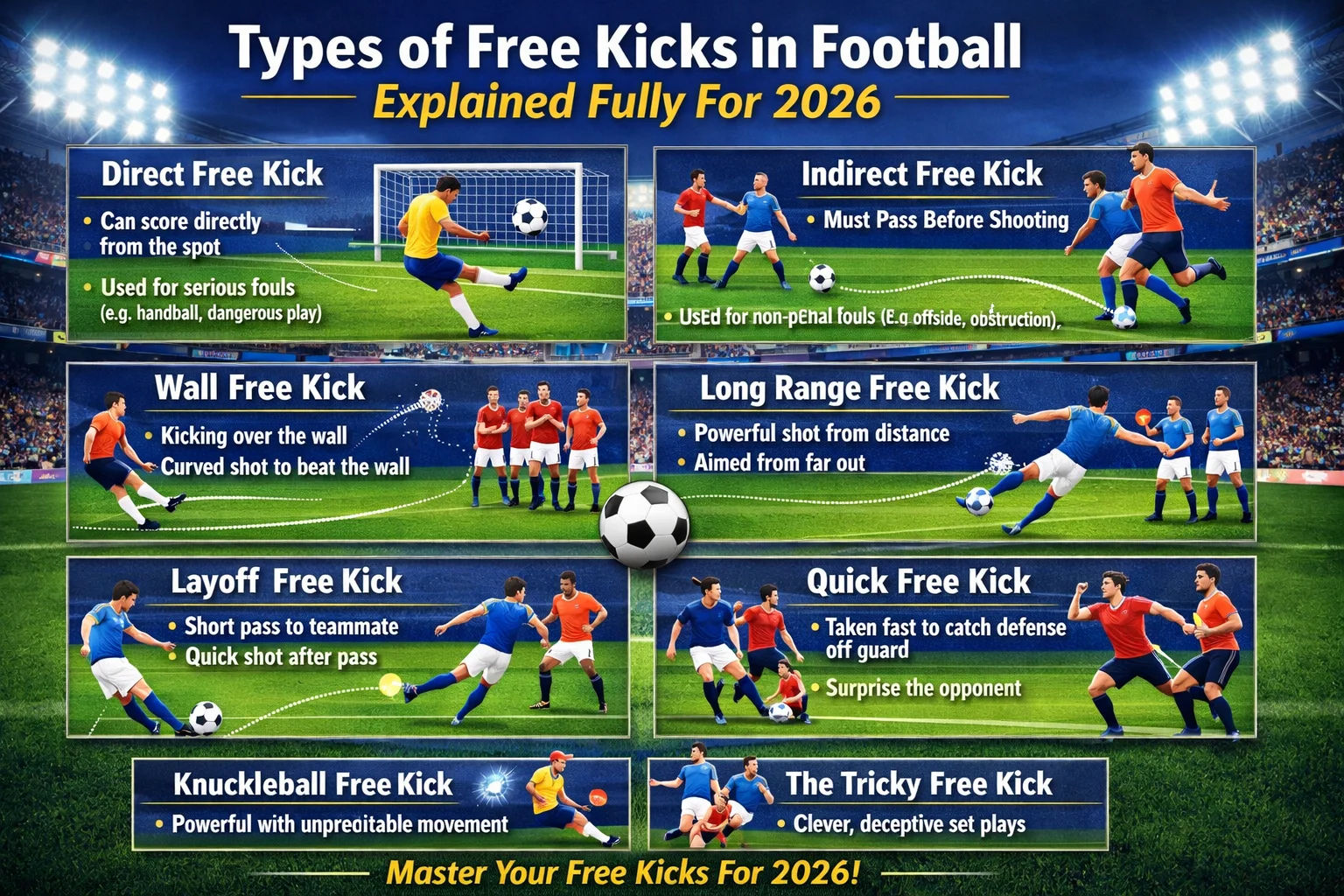 Types of Free Kicks in Football