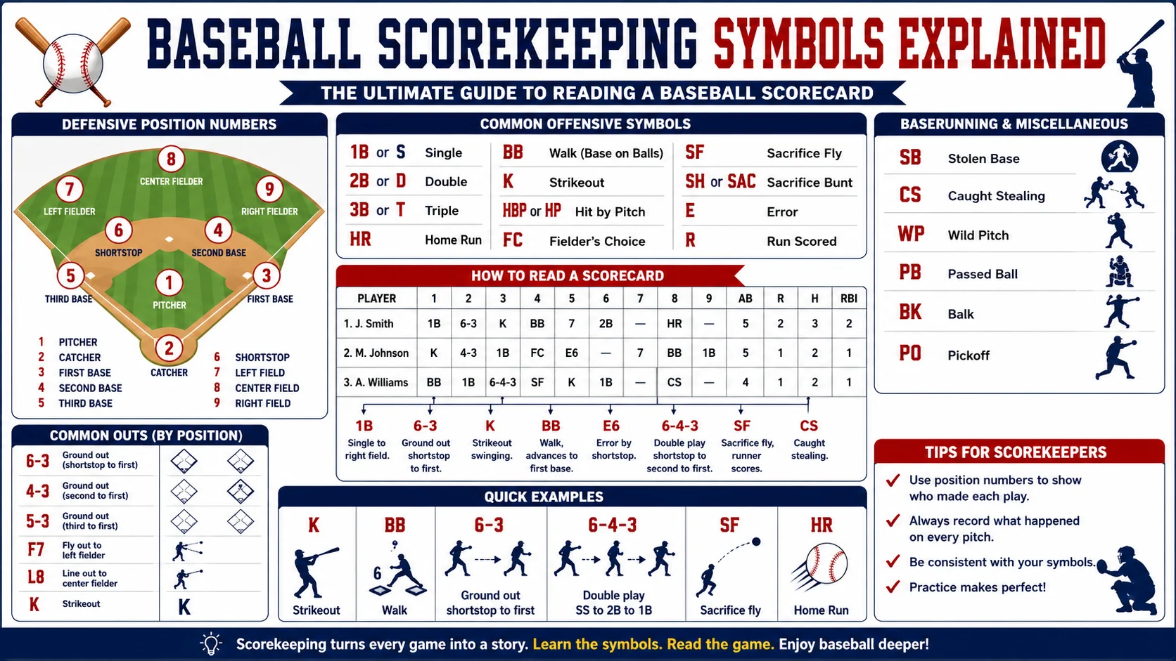 Baseball Scorekeeping Symbols Explained