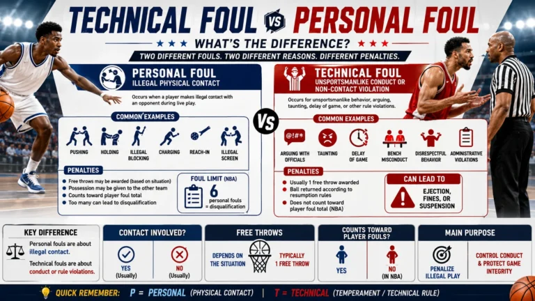 Technical Foul vs Personal Foul in Basketball