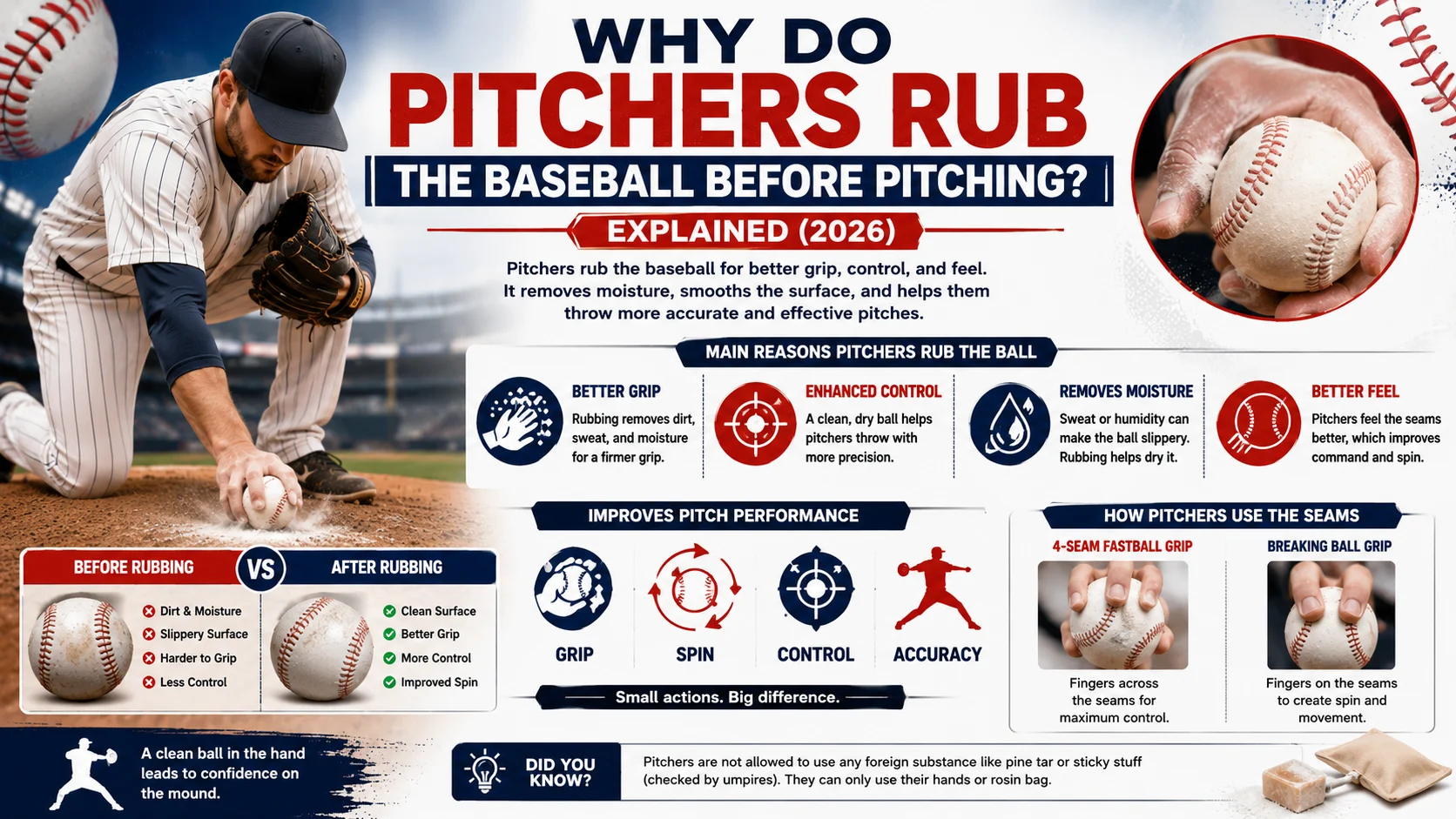 Why Do Pitchers Rub the Baseball Before Pitching