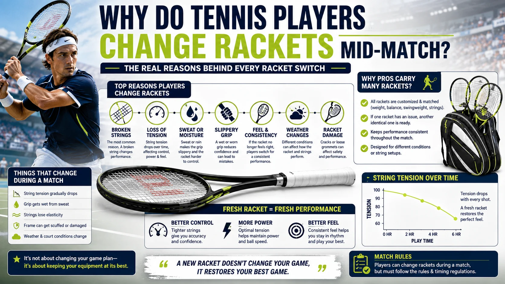 Why Do Tennis Players Change Rackets Mid-Match