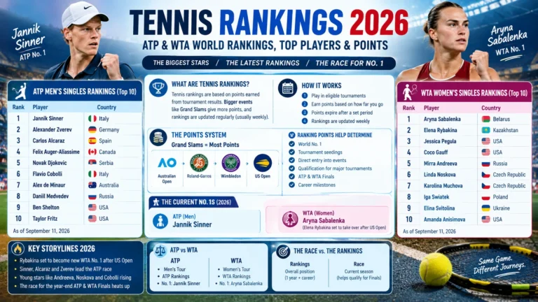 Tennis Rankings 2026