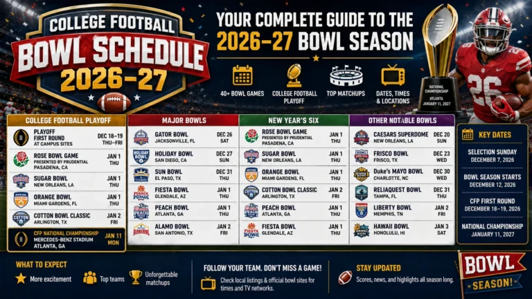 college football bowl schedule